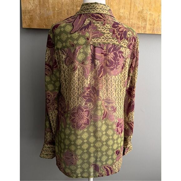 Evan Picone Womens Sheer Blouse, size M - Picture 6 of 11